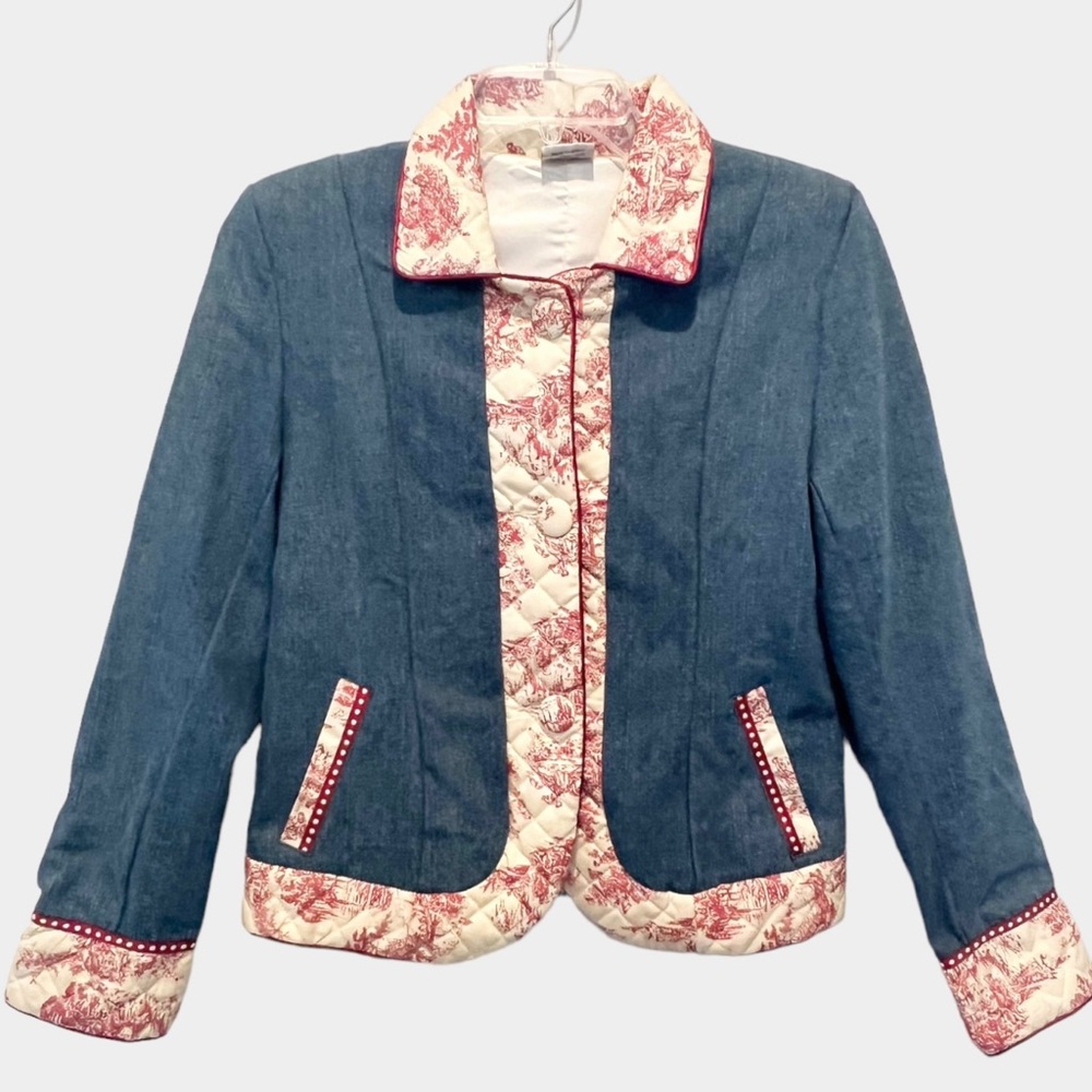 Vintage Denim Toile Madeline Jacket by Isabella’s Journey Signature Collection